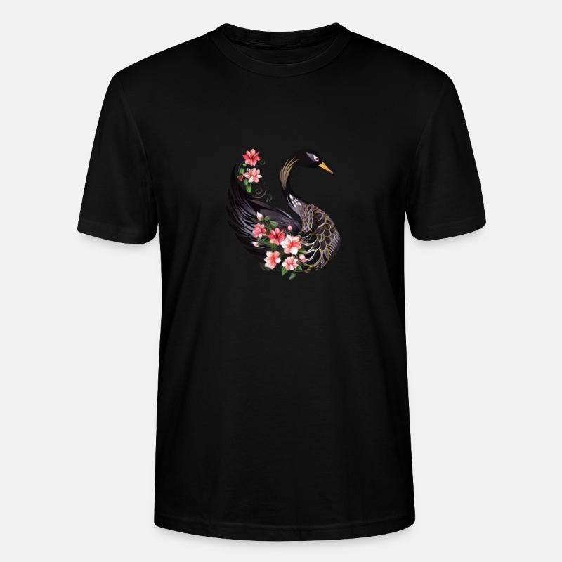 Polygon Schwan schwarz - Stanley/Stella Unisex Bio-T-Shirt CRAFTER - Schwarz