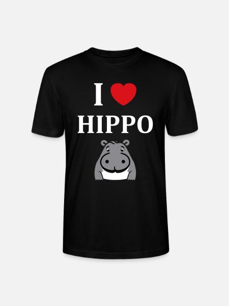 amour petit hippopotame - T-shirt bio CRAFTER Stanley Stella Unisexe - noir