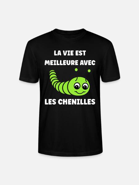 Chenilles insecte Amour petite chenille - T-shirt bio CRAFTER Stanley Stella Unisexe - noir