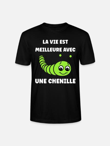 Chenilles insecte Amour petite chenille - T-shirt bio CRAFTER Stanley Stella Unisexe - noir