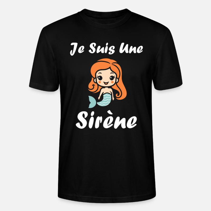 Enfant citation sirène - T-shirt bio CRAFTER Stanley Stella Unisexe - noir