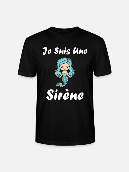 Enfant citation sirène - T-shirt bio CRAFTER Stanley Stella Unisexe - noir