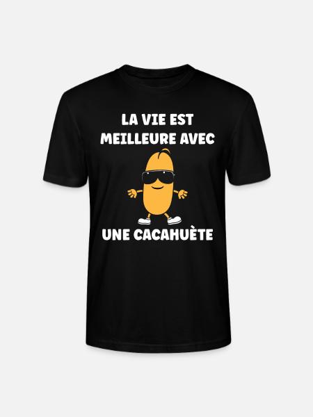 Cacahuètes Humour petite cacahuète - T-shirt bio CRAFTER Stanley Stella Unisexe - noir