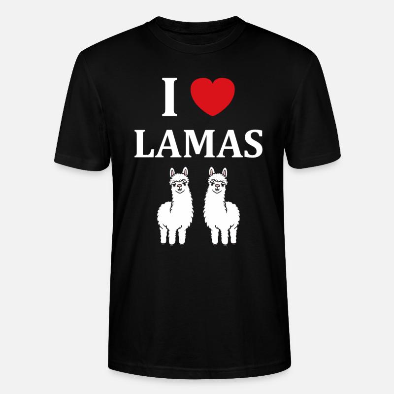 Humour mignon petit lama - T-shirt bio CRAFTER Stanley Stella Unisexe - noir