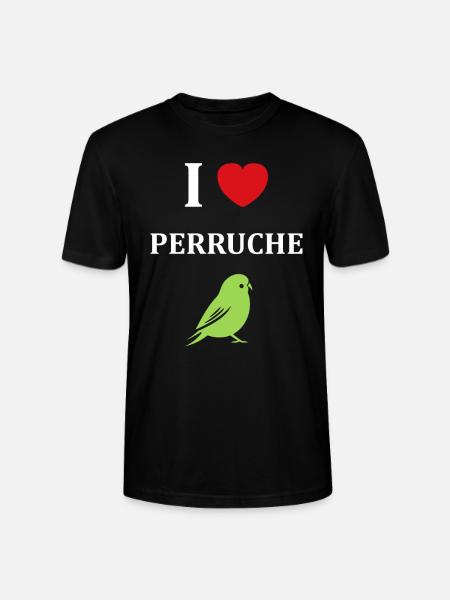 Oiseaux perruches humour petite perruche - T-shirt bio CRAFTER Stanley Stella Unisexe - noir