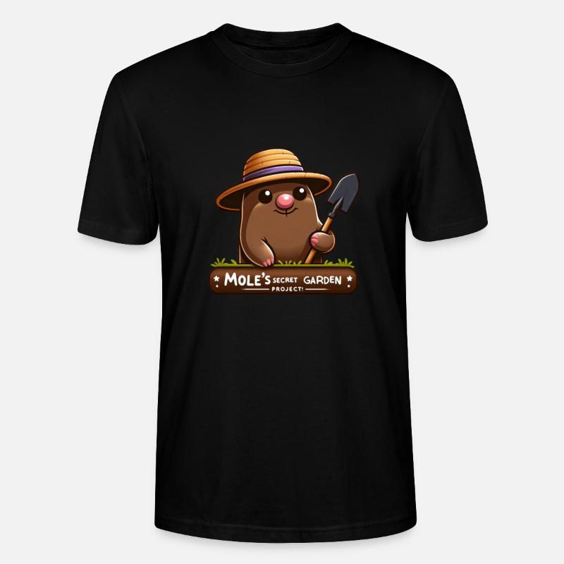 Garten Comic-Stil - Maulwurf Abenteuer - Stanley/Stella Unisex Bio-T-Shirt CRAFTER - Schwarz