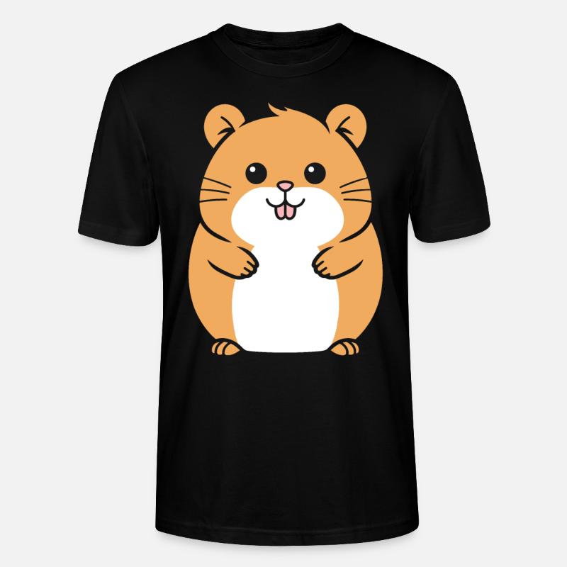 Mignon Humour petit hamster - T-shirt bio CRAFTER Stanley Stella Unisexe - noir