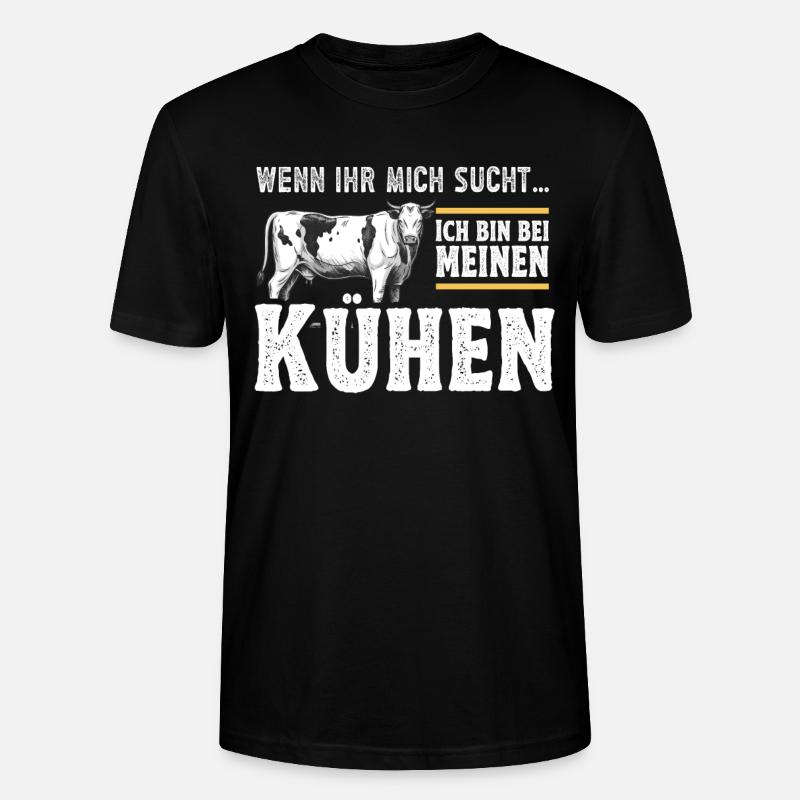 Landwirt Milchbauer Kuhbauer Spruch - Stanley/Stella Unisex Bio-T-Shirt CRAFTER - Schwarz