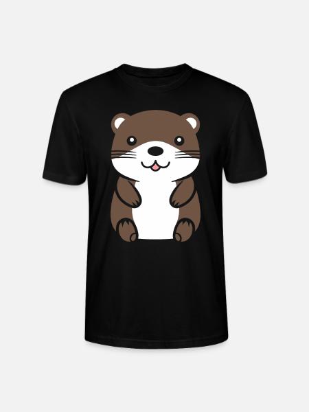 Humor Little Otter - Stanley/Stella CRAFTER Unisex Organic T-Shirt - black