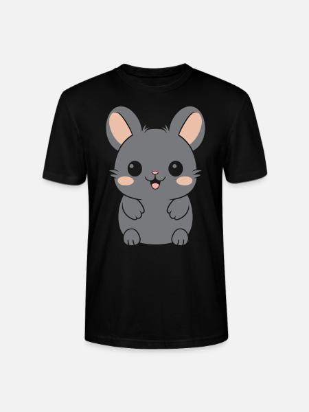 Petit chinchilla mignon - T-shirt bio CRAFTER Stanley Stella Unisexe - noir