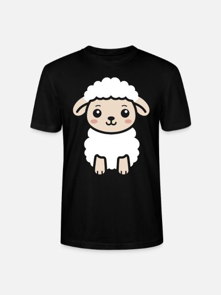 Baby Sheep Little Ewe - Stanley/Stella CRAFTER Unisex Organic T-Shirt - black