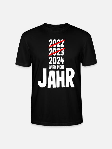 Silvester 2024 wird mein Jahr - Stanley/Stella Unisex Bio-T-Shirt CRAFTER - Schwarz