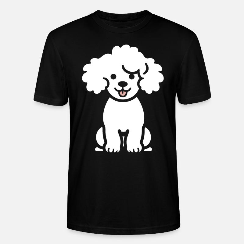 Humour chien petit caniche - T-shirt bio CRAFTER Stanley Stella Unisexe - noir