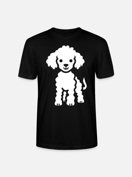 Humor Dog Small Poodle - Stanley/Stella CRAFTER Unisex Organic T-Shirt - black
