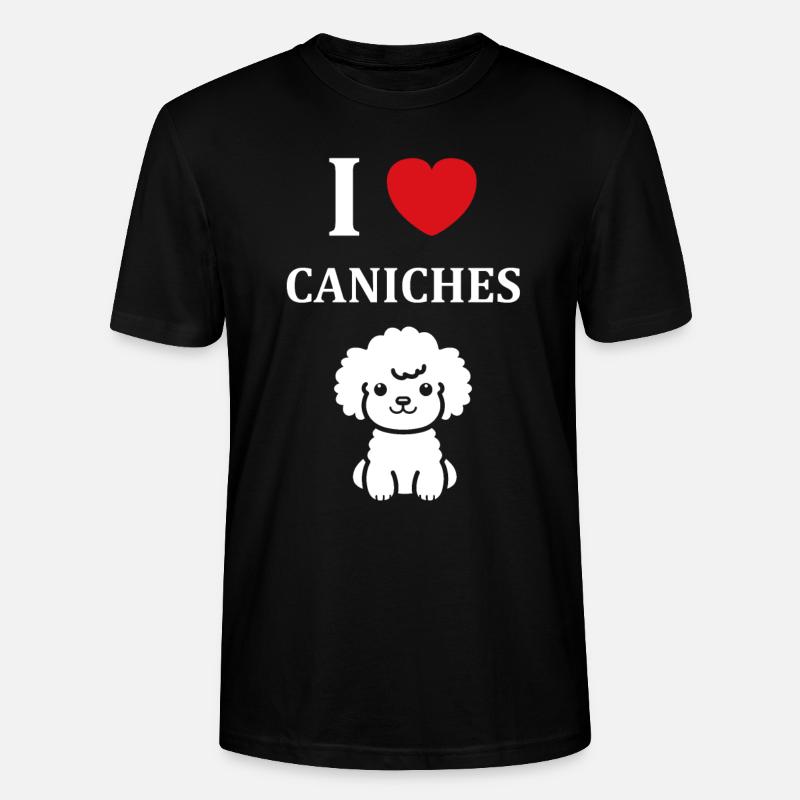 Humour chien petit caniche - T-shirt bio CRAFTER Stanley Stella Unisexe - noir