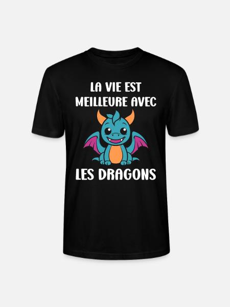 Bébé dragon - T-shirt bio CRAFTER Stanley Stella Unisexe - noir