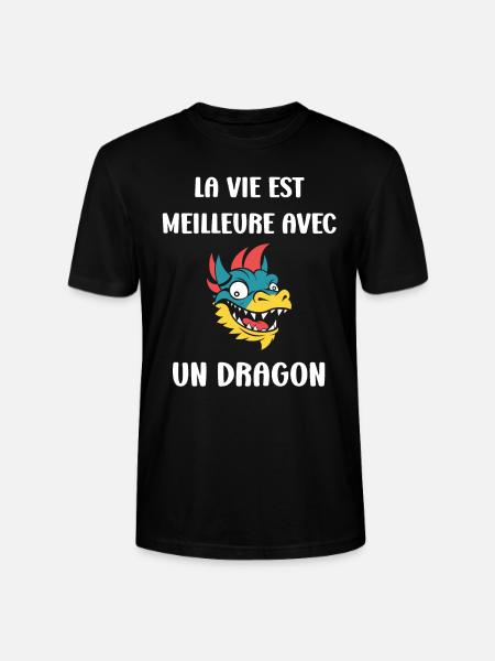 Bébé dragon - T-shirt bio CRAFTER Stanley Stella Unisexe - noir
