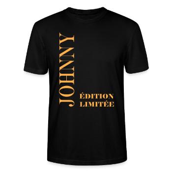 Johnny - T-shirt bio CRAFTER Stanley Stella Unisexe - noir - Devant - Alina (178cm) & Michal (187cm)
