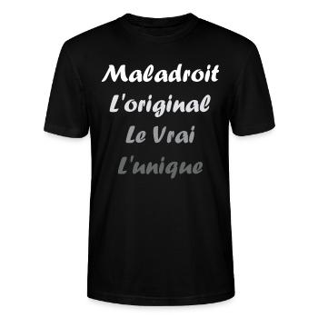 maladroit - T-shirt bio CRAFTER Stanley Stella Unisexe - noir - Devant - Alina (178cm) & Michal (187cm)