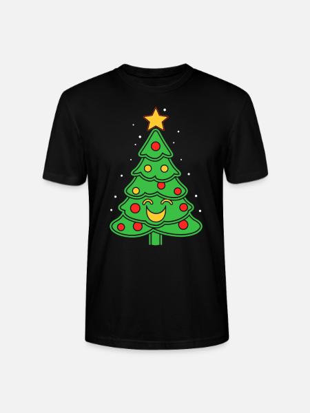 Small Christmas Tree - Stanley/Stella CRAFTER Unisex Organic T-Shirt - black