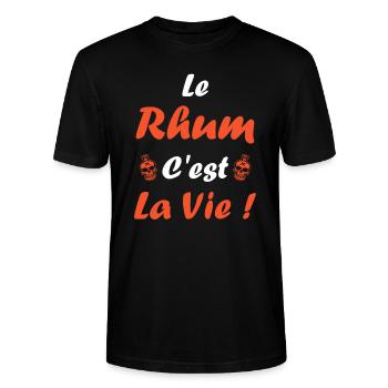 Rhum - T-shirt bio CRAFTER Stanley Stella Unisexe - noir - Devant - Alina (178cm) & Michal (187cm)