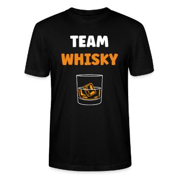 Whisky - T-shirt bio CRAFTER Stanley Stella Unisexe - noir - Devant - Alina (178cm) & Michal (187cm)
