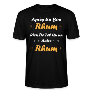 Rhum - T-shirt bio CRAFTER Stanley Stella Unisexe - noir - Devant - Alina (178cm) & Michal (187cm)