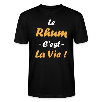 Rhum - T-shirt bio CRAFTER Stanley Stella Unisexe - noir - Devant - Alina (178cm) & Michal (187cm)