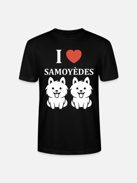 Humour Chien Samoyède - T-shirt bio CRAFTER Stanley Stella Unisexe - noir