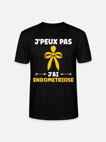 sensibilisation endométriose - T-shirt bio CRAFTER Stanley Stella Unisexe - noir