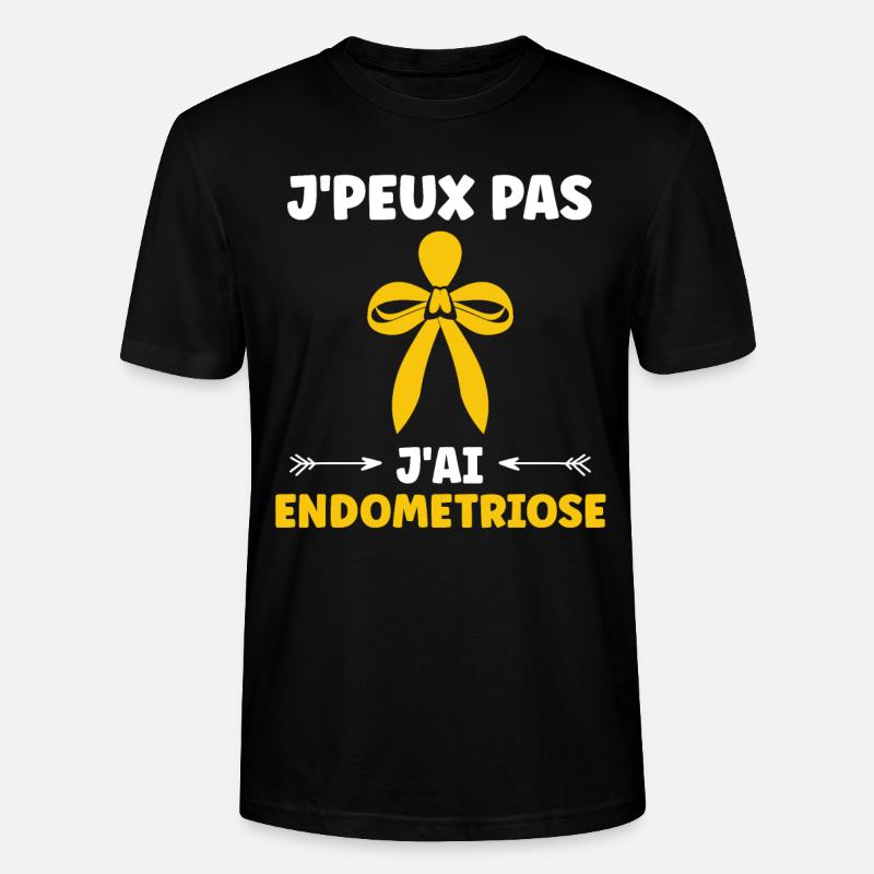sensibilisation endométriose - T-shirt bio CRAFTER Stanley Stella Unisexe - noir