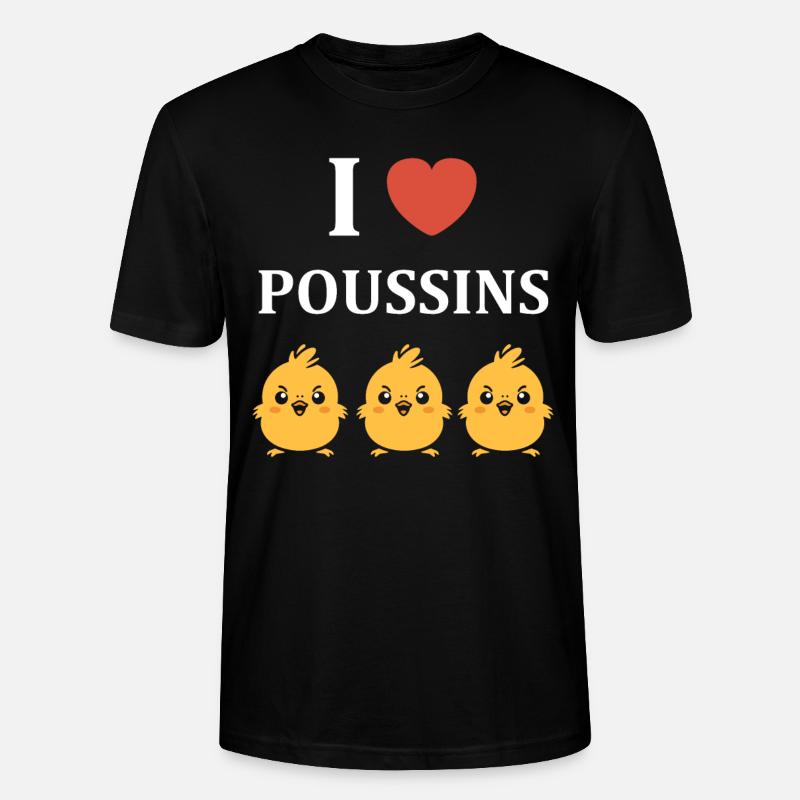 Humour petit poussin - T-shirt bio CRAFTER Stanley Stella Unisexe - noir