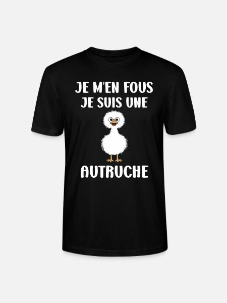 Humour autruche - T-shirt bio CRAFTER Stanley Stella Unisexe - noir