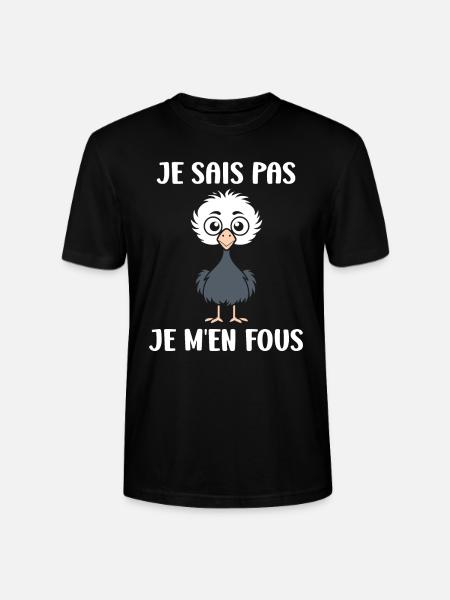 Citation autruche - T-shirt bio CRAFTER Stanley Stella Unisexe - noir