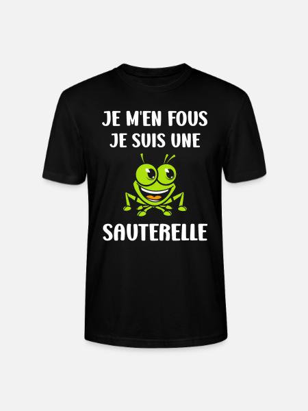 Humour sauterelle - T-shirt bio CRAFTER Stanley Stella Unisexe - noir