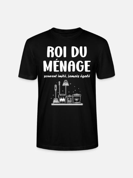 Humour faire le ménage - T-shirt bio CRAFTER Stanley Stella Unisexe - noir