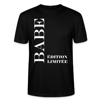 Babe - T-shirt bio CRAFTER Stanley Stella Unisexe - noir - Devant - Alina (178cm) & Michal (187cm)