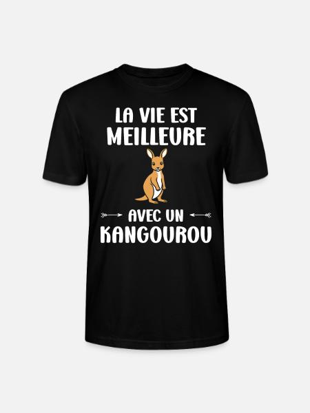 Humour kangourou - T-shirt bio CRAFTER Stanley Stella Unisexe - noir