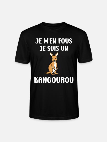 Humour petit kangourou - T-shirt bio CRAFTER Stanley Stella Unisexe - noir