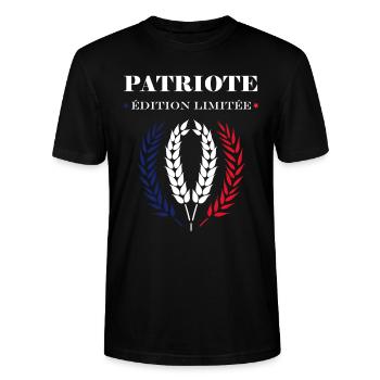 patriote édition limitée - T-shirt bio CRAFTER Stanley Stella Unisexe - noir - Devant - Alina (178cm) & Michal (187cm)