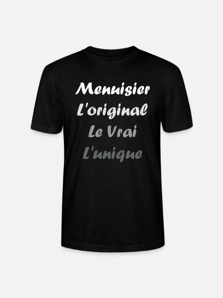 menuisier - T-shirt bio CRAFTER Stanley Stella Unisexe - noir