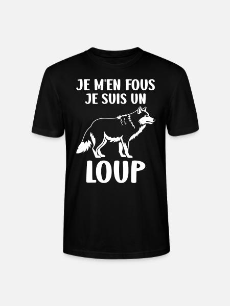 Humour loup - T-shirt bio CRAFTER Stanley Stella Unisexe - noir
