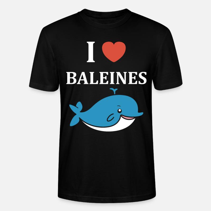 humour baleine - T-shirt bio CRAFTER Stanley Stella Unisexe - noir