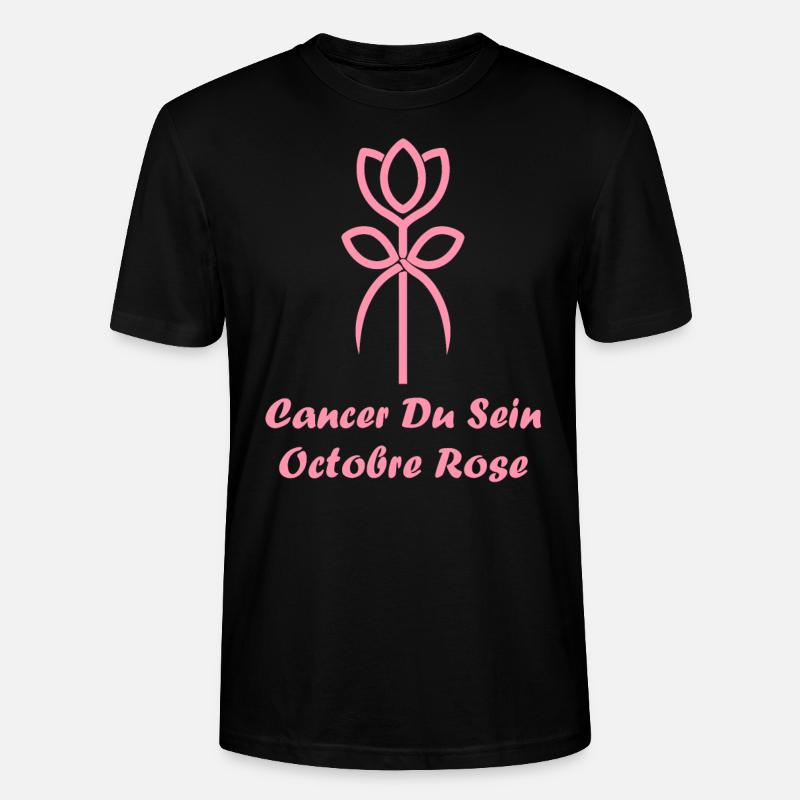 Sensibilisation cancer du sein - T-shirt bio CRAFTER Stanley Stella Unisexe - noir