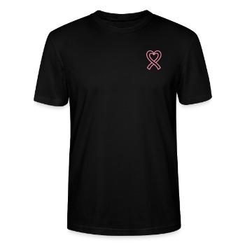 Aufklärung über Brustkrebs - Stanley/Stella Unisex Bio-T-Shirt CRAFTER - Schwarz - Vorne - Alina (178cm) & Michal (187cm)