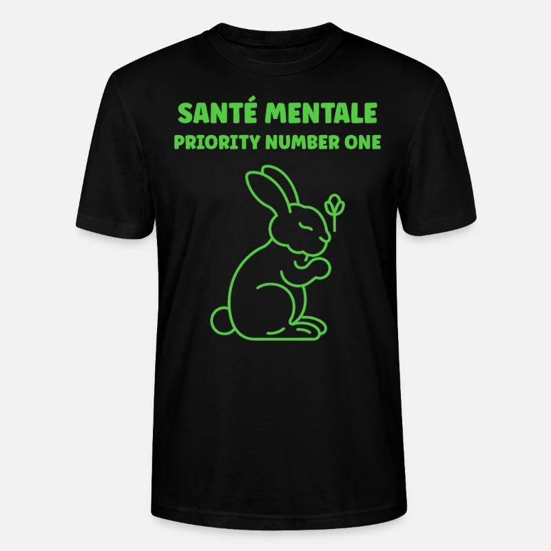 sensibilisation santé mentale - T-shirt bio CRAFTER Stanley Stella Unisexe - noir