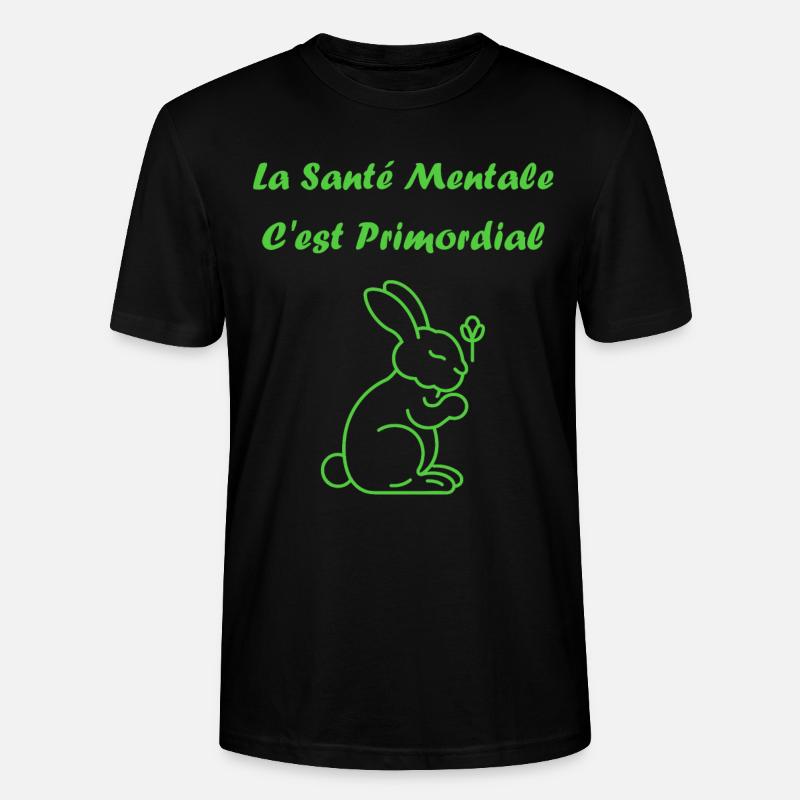 sensibilisation santé mentale - T-shirt bio CRAFTER Stanley Stella Unisexe - noir
