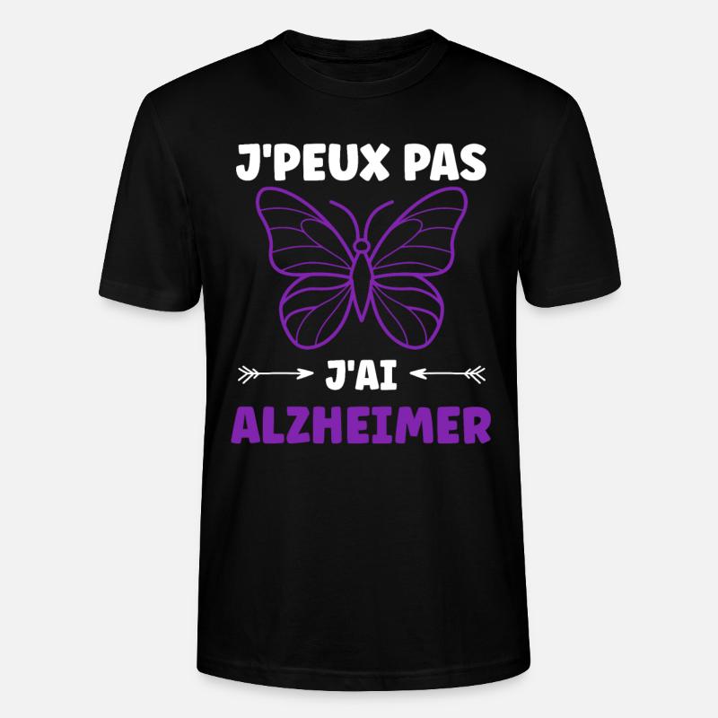 Sensibilisation à la maladie d’Alzheimer - T-shirt bio CRAFTER Stanley Stella Unisexe - noir