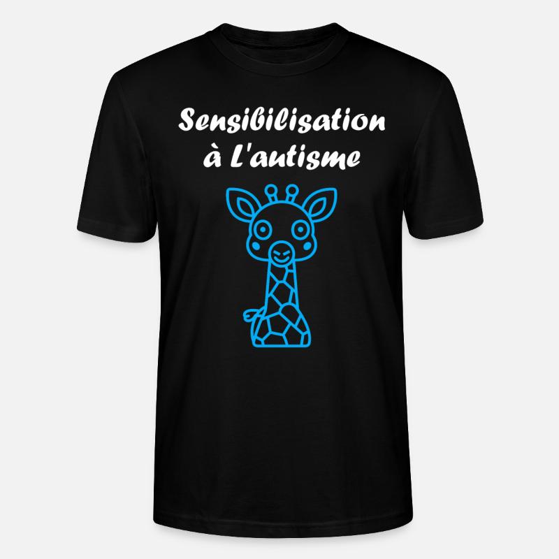 Animal Sensibilisation à l'autisme - T-shirt bio CRAFTER Stanley Stella Unisexe - noir