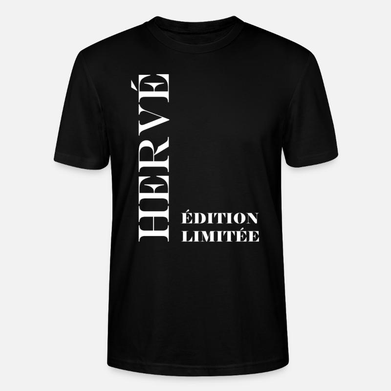 Hervé - T-shirt bio CRAFTER Stanley Stella Unisexe - noir